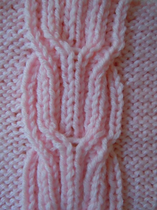 cable with segments knitting pattern